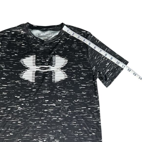 Under Armour Boys Loose Heat Gear Big Logo Printed Short Sleeve Size Youth Large - Picture 6 of 8